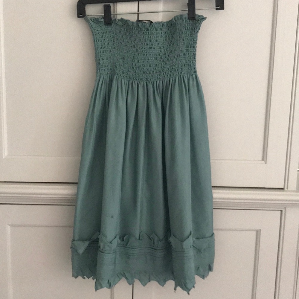 BCBG MaxAzria strapless silk dress